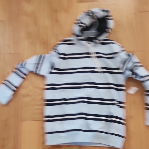 Old NAVY Classic Striped Blue and Black Men's Hoodie Large - Picture 6 of 17